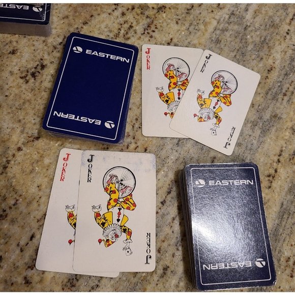 Vintage Eastern Airlines Bridge Size Playing Cards. 5 Decks ~ 2 sealed & 3 Used - Picture 5 of 8